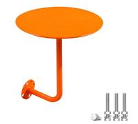Round Wall-Mounted Coffee Table Large Orange Iron-Wrought Dining & Kitchen Table Stylish Sofa Cocktail Table for Living Room Modern Home Decor