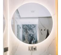 Round, Wall Mounted Illuminated Bathroom Mirror, Large LED mirror for walls
