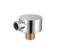 Round Wall Supply Elbow, Handheld Shower Hose Connector, Union Shower Outlet Elbow, G 1/2", Silver
