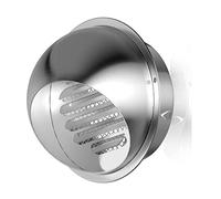Round Wall Vent Outlet, 304 Stainless Steel Ventilating Fan Vent Cap Wall Round Exhaust Hood, External Extractor, Durable Spherical Air Valve Grill Cover 2-12in Weather Proof(120mm 4.7in)