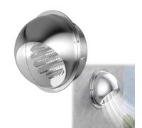 Round Wall Vent Outlet, External Round Grille Ventilation Cover Ventilation Outlet, External Extractor, Mounted To A Wall, Windproof Rainproof Screen Mesh(11.8inch 300mm)