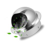 Round Wall Vent Outlet, Round 304 Stainless Steel Outdoor Wall Air Vents With Mesh Screen, Louver Grill Hood External Exhaust Extractor, Sturdy Durable No Deformation(5.5inch 140mm)