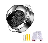 Round Wall Vent Outlet, Round Exhaust Hood, Louvered Grille Cover Blocking Headwinds 304 Stainless Steel, 3in 8in 10in Round Vent Outlet Cover, Not Easy To Deform(5.9inch 150mm)