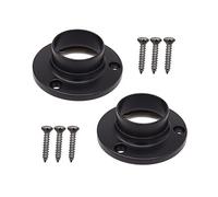 Round Wardrobe Rail for Hanging Clothes Rails 25mm (End Socket) Black