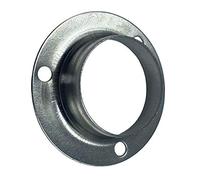 Round Wardrobe Rail Rod Socket End Support Bracket Rings Chrome 25mm Pole x2