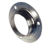 Round Wardrobe Rail Rod Socket End Support Bracket Rings Chrome 25mm with Screws x4