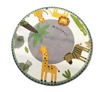 Round Washable Mat - Waterproof Animal Pattern Desk Mat, 1m Non Slip | Ideal for Playroom, Student Kitchen, Bathroom and Home Decor