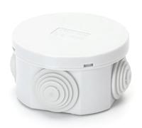 Round Waterproof Junction Box Size 65x30mm IP44 Grey Ideal for Outdoor Electrical Installations