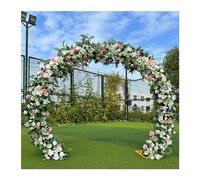 Round Wedding Arch Outdoor Garden Arbor for Ceremony Roses Climbing Plants Pergola Trellis Backdrop Stand