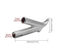 Round Welding Nozzle for Hot Air Welding Machine, 5mm 6mm 8mm Stainless Steel Tip Accessories Compatible with Polypropylene Polyethylene PVC Polycarbonate, Y-Shaped Neoprene Groove Nozzle fo