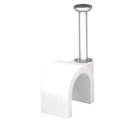 Round White 7mm Cable Clips Secure Fastenings Cables [100 Pack]
