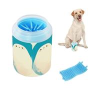 Round White Creature Art Reusable Pet Foot Cleaner Silicone Brush Soft Feet Cleaning Machine for Cats Dogs