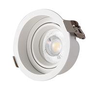 Round White Downlight Luminaire, 5W Led Recessed Light Fixtures Ceiling Lights, 3000K-6000K Selectable Daylight Retrofit Downlight Eyeball Retrofit SpotlightA-3000K