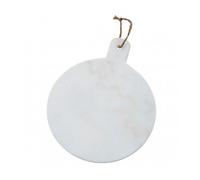 Round White Marble Worktop Surface Saver Paddle Cutting Slicing Chopping Board