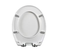 Round White Toilet Seat with Slow Close Quiet Close Mechanism - Easy Installation, Non-Slip, 07C 36 * 44cm, 07D 37 * 44cm