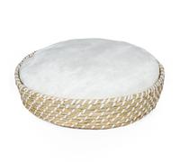 Round wicker basket and cushion for dogs and cats Duvoplus