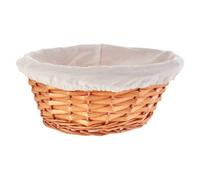 Round Wicker Basket with Cream Lining | Orla