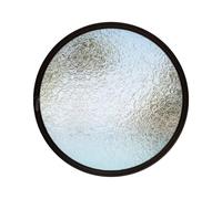 Round Window 360° Rotating Tempered Glass Porthole Window with Handle, Aluminum Alloy Pivot Casement Window for Home Indoor(Black,50cm)