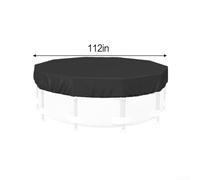 Round Winter Cover for Above Ground Pools, Effective Windproof Accessories for Secure Fit and Leaf Protection (112 L x 112 W)