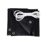 Round Wire Shade Net - Breathable & Waterproof 70% UV Protection Balcony Garden Shading Greenhouse Ventilation Eyelets & Rope Included Black 6x6m (20ft)