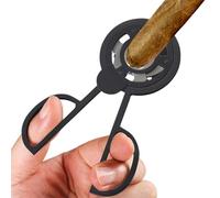 Round with three edges - Stainless metal scissors, gold plated handy cutting device|Precisely built double-sided mechanism Compact travel tobacco accessory Heavy-duty cutter