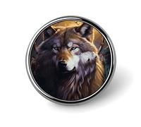 Round Wolves And Dream Catchers Lapel Pin Metal Custom Pins Personalized Decoration Lapel Badge Small Brooch Hat Shirt Tie Sweater Clothes Accessories Decoration for Men Women