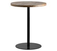 Round Wood and Black Bar Table - Franklin