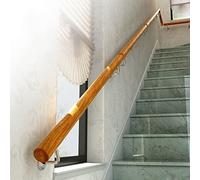 Round Wood il for Indoor Stairs - Adjustable Banister Rail Support Kit Available in 1m to 3.6m Lengths Ideal for Staircase Safety & Style