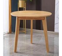 Round Wood Kitchen Dining Table, Modern Small Reception Table, Leisure Bistro Furniture for Bedroom Living Room, 39.3" L x 39.3" W x 29" H