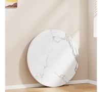 Round Wood Table Top - 24" Portable Dining Replacement for Indoor/Outdoor Use - Ideal for Garden & Coffee Tables - White h, Perfect for Extending Table Space