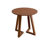 Round Wooden Coffee Table for Living Room & Balcony Small 60cm Modern Design Versatile Furniture for Apartment & Bedroom (Brown 2 Size Options)