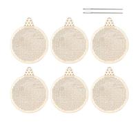Round Wooden Cross Stitch Kit for Christmas Decorations and Tree Ornaments