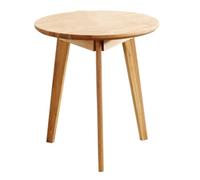Round Wooden Dining Table - Modern Oak Finish Kitchen Table for Home & Café Stylish Small Diner Table for Living Room Space-Saving Design Versatile & Elegant