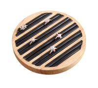 Round Wooden Jewelry Display Tray Practical Rings Storage Holder for Rings Earrings Bracelets Storage and Organization Wooden Display Plate