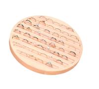 Round Wooden Jewelry Display Tray Practical Rings Storage Holder for Rings Earrings Bracelets Storage and Organization Wooden Display Plate