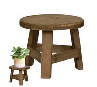 Round Wooden Stool, Plant Pot Riser Display Stand, Plant Holder Table ,Wooden Flowerpot Support Holder,IndoorPlant Round Display Table , Planter Riser For Balcony Garden Patio Home,