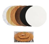 Round Wooden Tabletop for Office DIY De Standard Sizes 60-100cm Easy to Clean Oak Work for Standing De and Home Office 50CM (19.6IN)