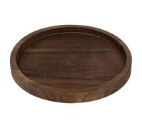 Round Wooden Tray, 20cm Coffee Table Tray for Home Decor and Organization, Decorative Display Tray for Candles and Small Items, Small Round Tray with Natural Wood Finish