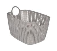 Round Woven Basket 30L 40 x 28.5 x 26.5 cm Taupe