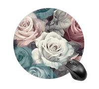 Round Yellow and Gray Mouse Pad Non-Slip Rubber Base Waterproof Mouse Mat Travel Portable Gaming Mousepad for Office Work Home Computer Laptop Personalized Accessory