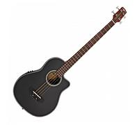 Roundback Electro Acoustic Bass Guitar by Gear4music Black