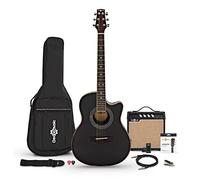 Roundback Electro Acoustic Guitar + 15W Amp Pack, Black