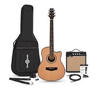 Roundback Electro Acoustic Guitar + 15W Amp Pack, Natural