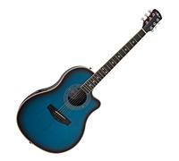 Roundback Electro Acoustic Guitar by Gear4music Blue Burst - Nearly New