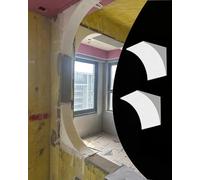 Rounded Arch Doorway Kits for Inside And Molding, Premade Arch Door Frame Half Circle Trim for Doorway, Interior Curved Foam Corners for Kitchen(14x35x35cm/5.5x13.8x13.8)