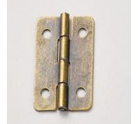 Rounded Bronze 30 * 21mm Iron Sheet Flat Hinge Wooden Box Hinge Packaging Iron Sheet Thickness 08 Luggage Accessories Factory(Antique Brass-10pcs)
