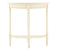Premier Housewares Heritage Half Moon Console Table, White