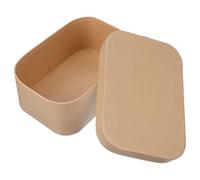 Rounded Corner Paper Box Khaki Cardboard Storage Box for Crafting
