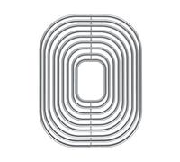 Rounded Corner Rectangle Nesting Metal Cutting Dies Set - 9 Piece Plain Frame Dies for Card Making, Scrapbooking & Papercrafts - Set Size 13.8 cm x 10.8 cm