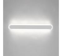 Rounded Corner Strip Wall Lamp, Linear Metal Wall Light with Acrylic Shade, Ultra-Thin Corridor Decorative Lighting Wall Washer, Modern LED Wall Sconce, Black Long Wall Lamps